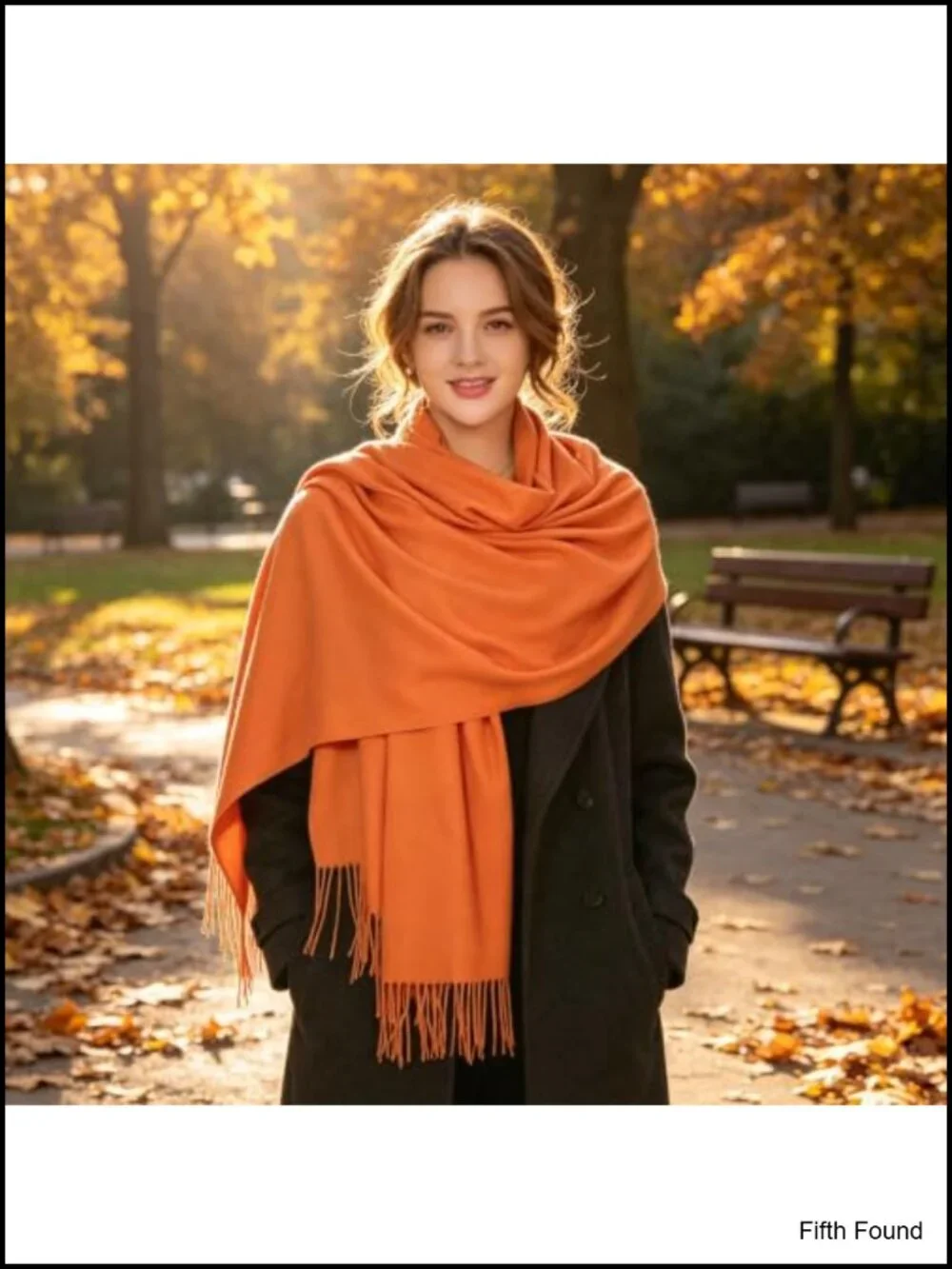 Women's Winter Scarf Warm Shawl Wrap Long Blanket Scarf with Tassels